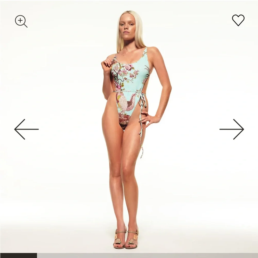 ROBERTO CAVALLI X SKIMS TIE WAIST ONE PIECE SIZE M